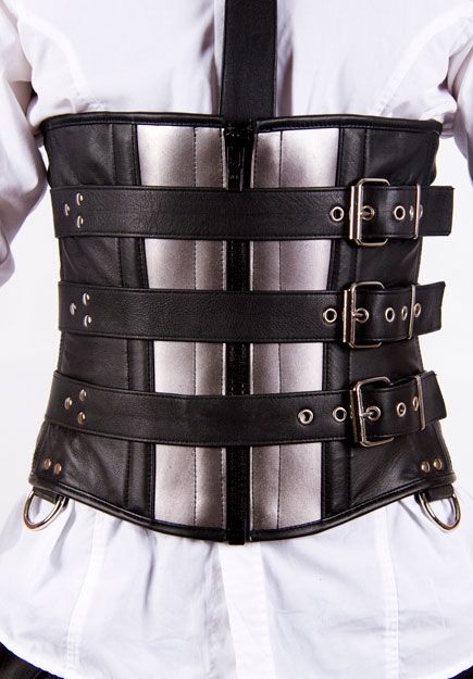 3 Belts Leather Corset