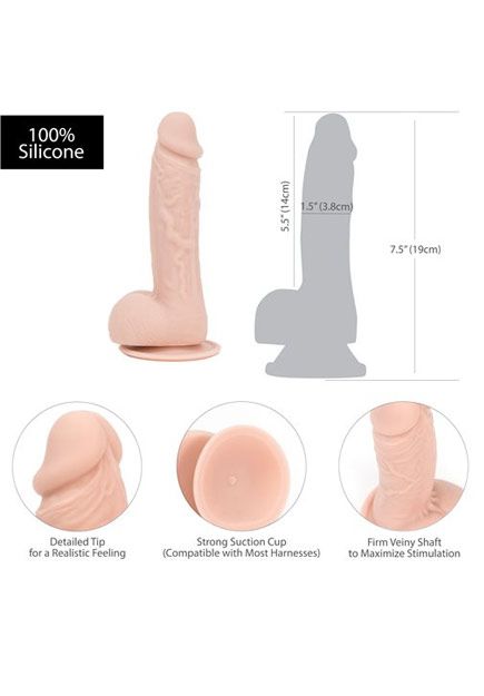 Dildo Mark 7.5" avec couilles