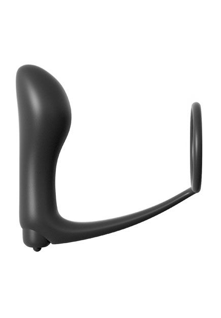 Ass-Gasm Cock Ring Vibrating Plug