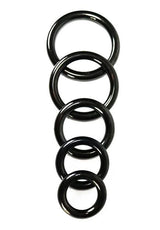 Anneau rond en acier - noir 8mm (plusieurs tailles)