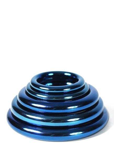 Anneau rond en acier - bleu 8mm (plusieurs tailles)