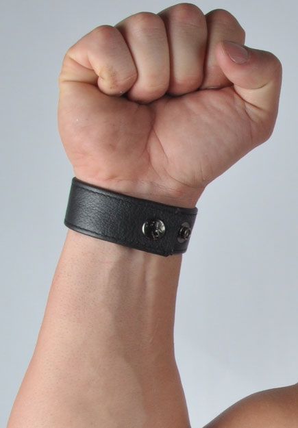 Black Leather Bracelet Regular