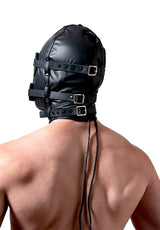 Leather Hood with blindfold and gag