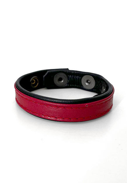 C-Ring en cuir avec bande de couleur