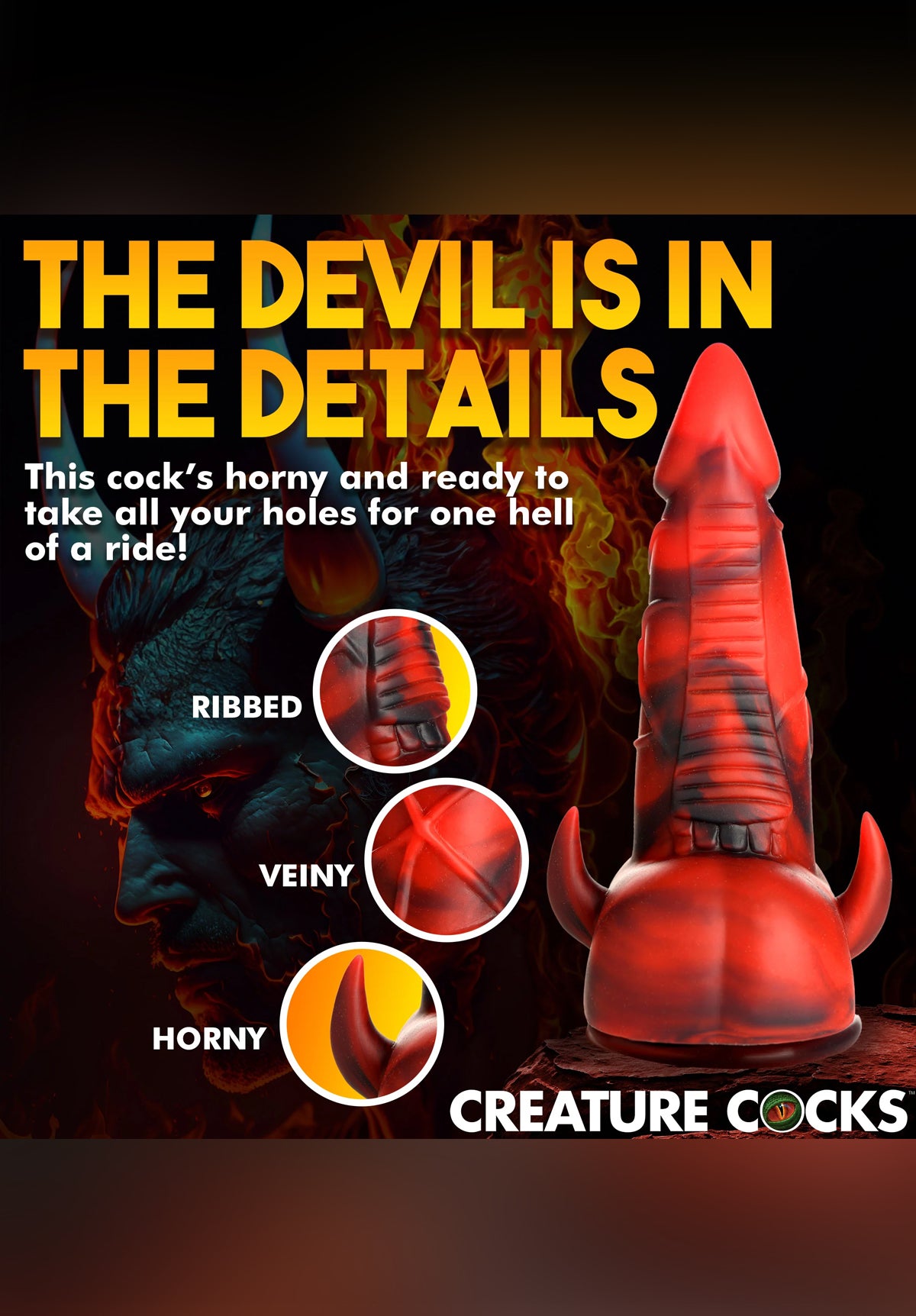 Horny Devil Demon Silicone Dildo | Creature Cocks XR Brands