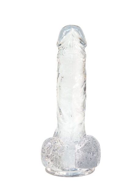 Dildo 7" avec couilles Crystal Addiction