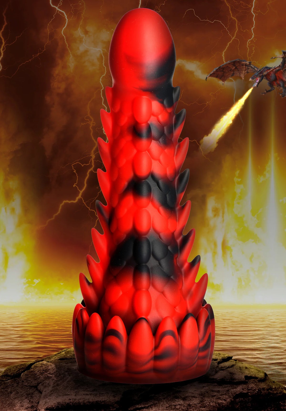 Demon Rising Scaly Dragon Silicone Dildo | Creature Cocks XR Brands