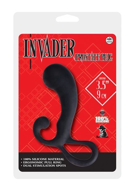Invader Prostate Plug Massager Black
