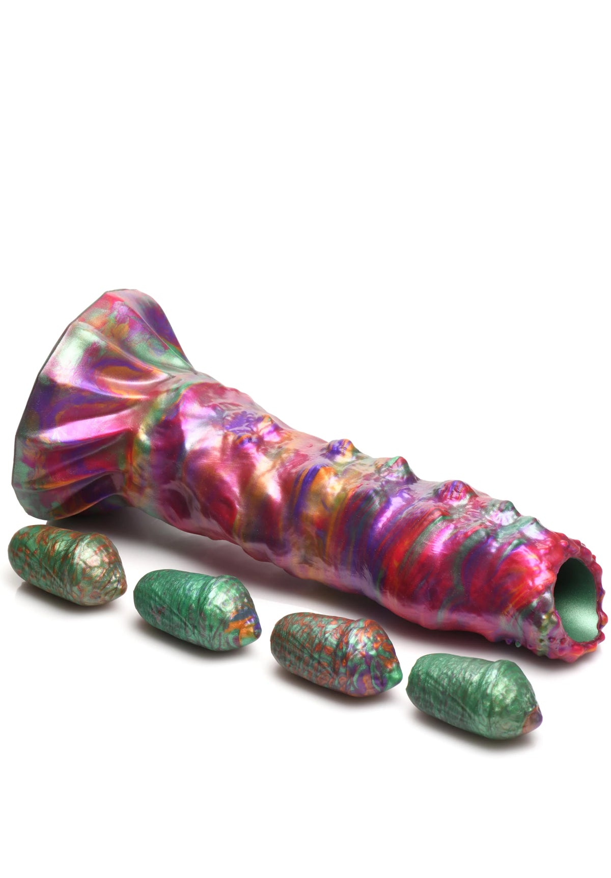 Larva Silicone Ovipositor Dildo with Eggs | Creature Cocks XR Brands