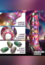 Larva Silicone Ovipositor Dildo with Eggs | Creature Cocks XR Brands