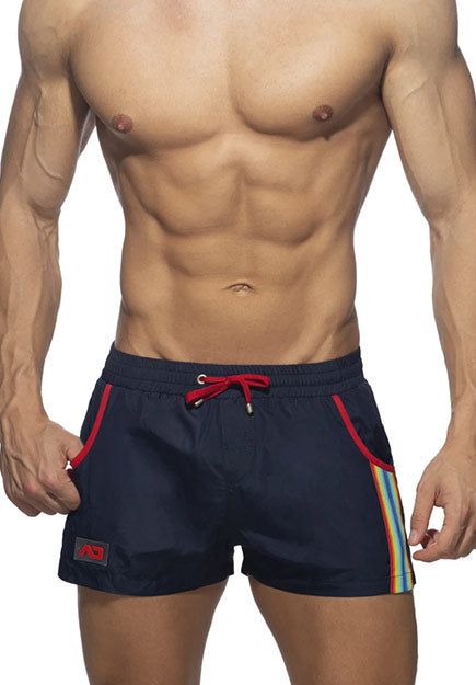 Rainbow Tape Swim Shorts