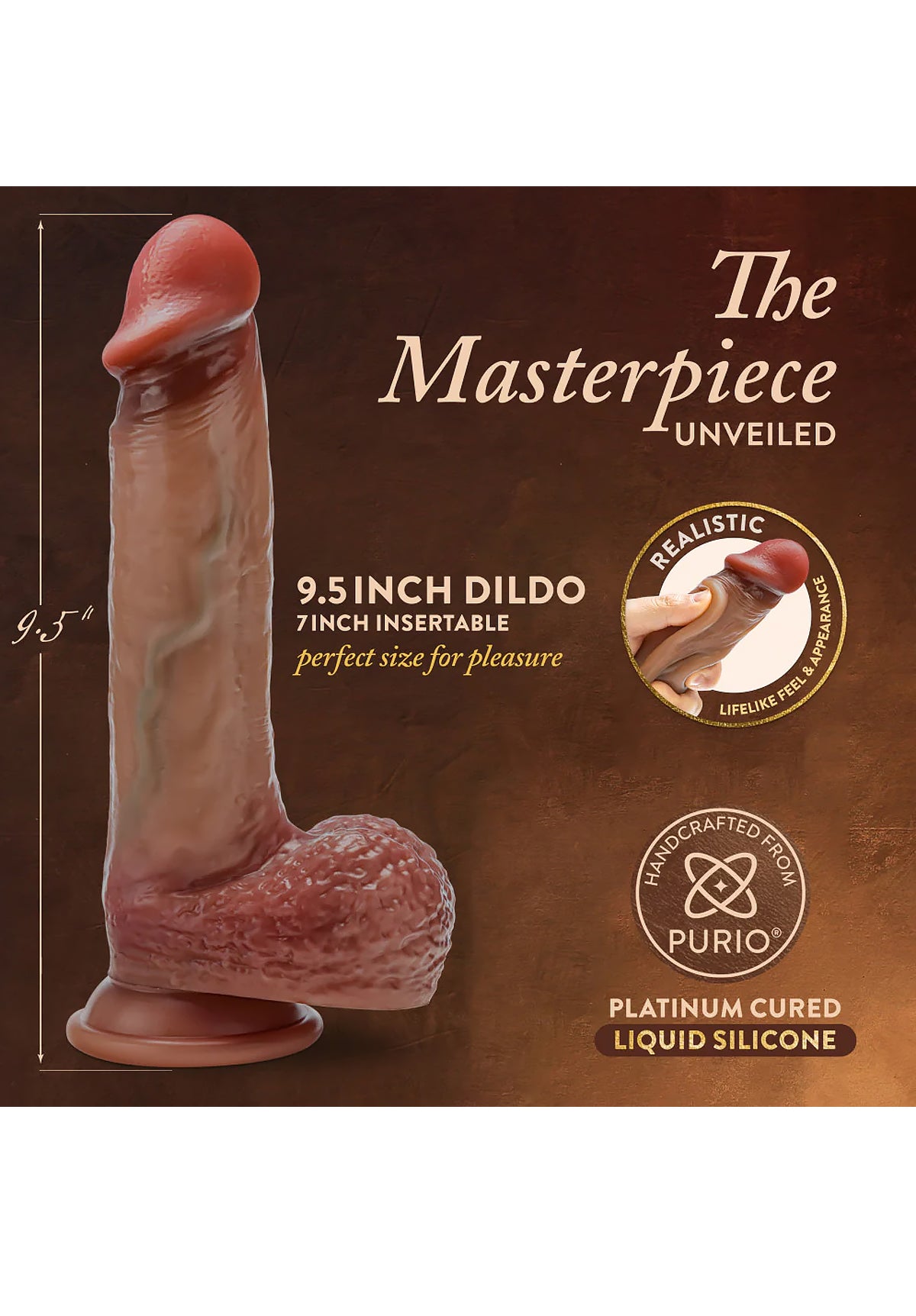 Raphael 9.5in Dual Density Dildo | Renaissance by Blush