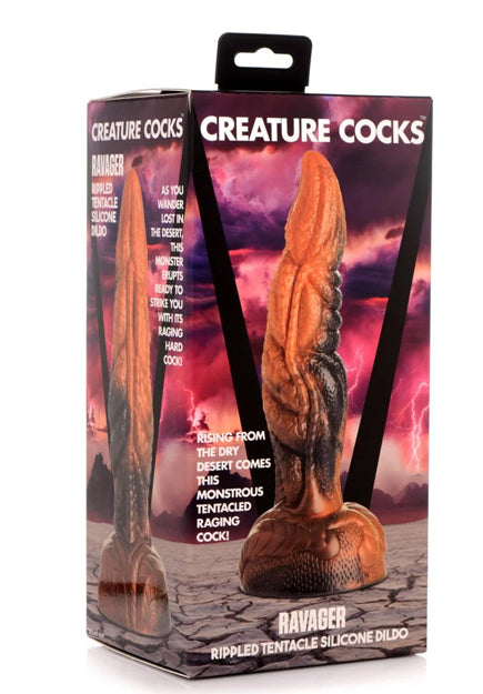 Ravager Rippled Tentacle Silicone Dildo | Creature Cocks XR Brands