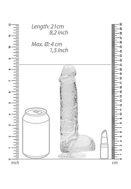 Realrock 8" Crystal Dildo