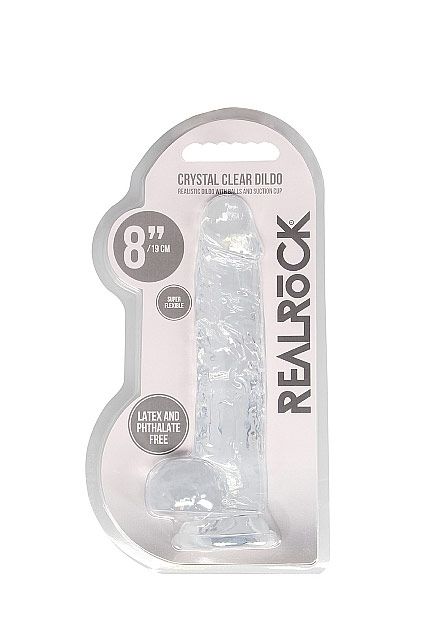 Dildo 8" Realrock Crystal