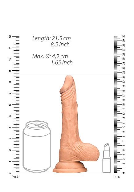 Dildo 8" with balls RealRock