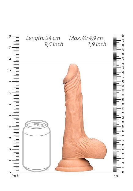 Dildo 9" with balls RealRock