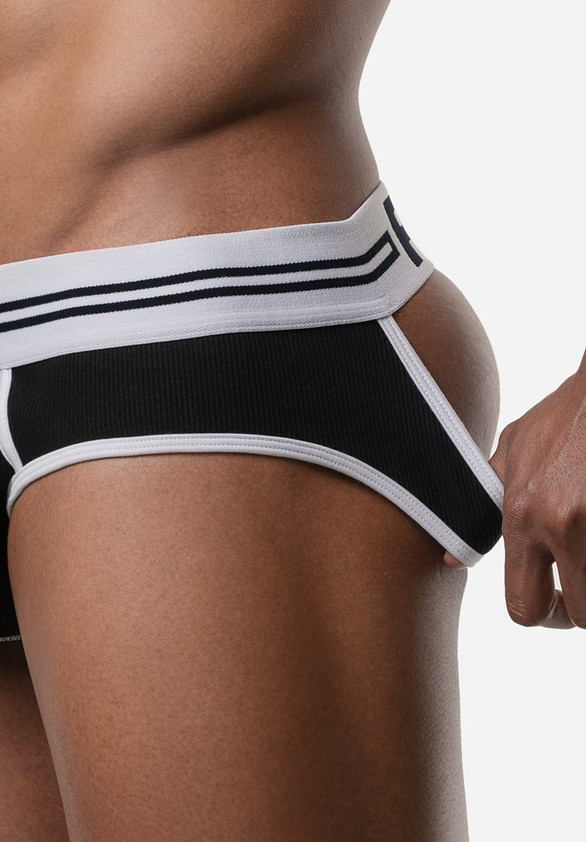 Round2 Black Backless Brief | PUMP! Underwear