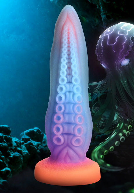 Tenta-Cock Glow-in-the-Dark Silicone Dildo | Creature Cocks XR Brands