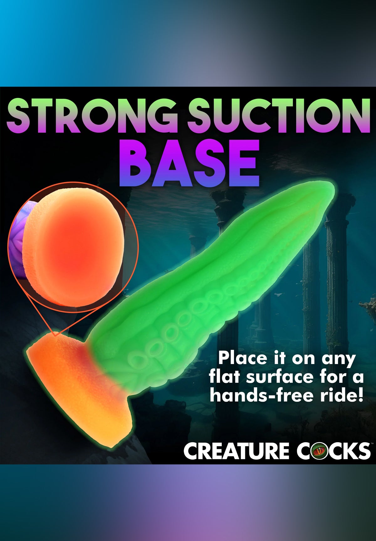 Tenta-Cock Glow-in-the-Dark Silicone Dildo | Creature Cocks XR Brands